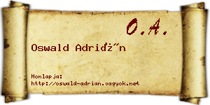 Oswald Adrián névjegykártya